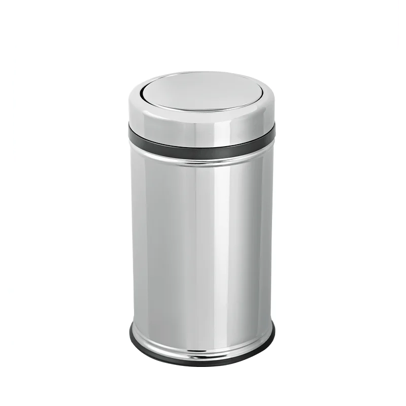 Stainless steel basket with flip-top lid Dust Bin